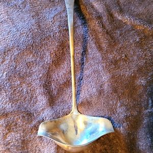 Vintage silver plated punch bowl ladle.